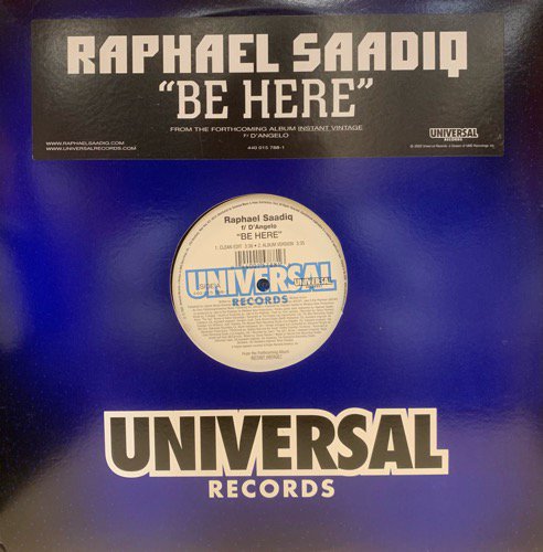 RAPHAEL SAADIQ Ft D'ANGELO / BE HERE (2002 US ORIGINAL)