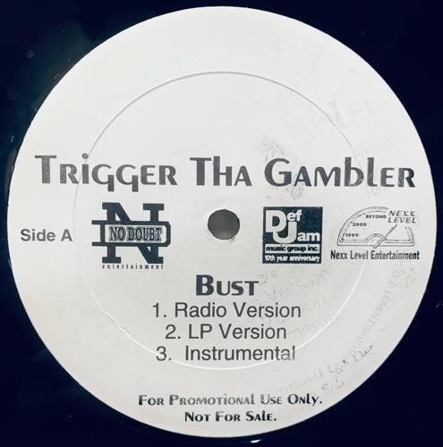 TRIGGER THA GAMBLER / BUST b/w BROKEN LANGUAGE PT. II (1996 US PROMO ONLY)