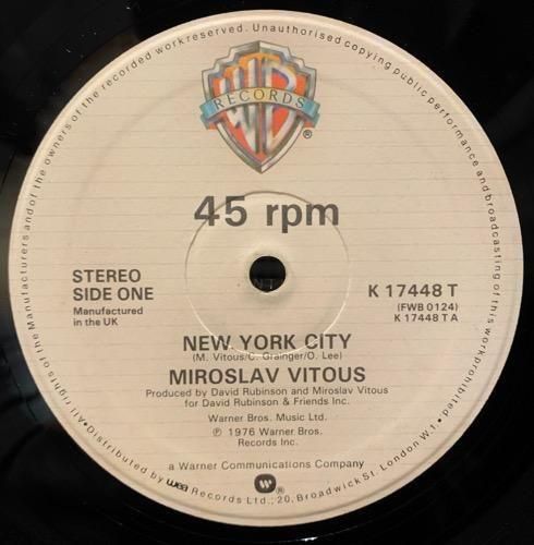 Miroslav Vitous / New York City / Basic Laws (1979 UK ORIGINAL VERY RARE)