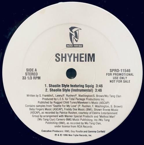 SHYHEIM / SHAOLIN STYLE Feat Method Man (1996 US ORIGINAL PROMO ONLY)