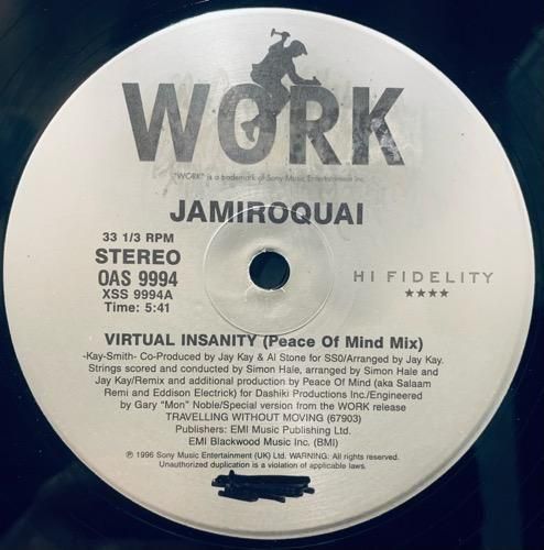 JAMIROQUAI / VIRTUAL INSANITY (1996 US ORIGINAL PROMO ONLY VERY RARE)