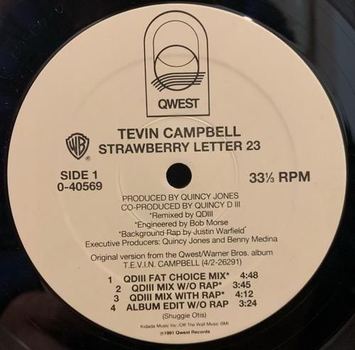 Tevin Campbell / Strawberry Letter 23 (Remixes)(1992 US PROMO ONLY)