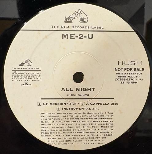 Me-2-U / All Night / Want U Back (Pete Rock's Mix Long Version)(1993 US PROMO ONLY)