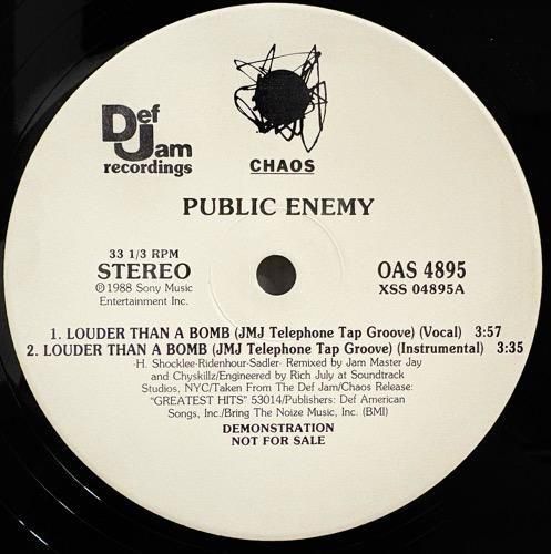 Public Enemy / Louder Than A Bomb (1992 US PROMO ONLY RARE)
