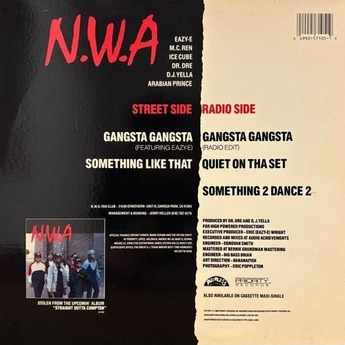 N.W.A / Gangsta Gangsta (1988 US ORIGINAL) - SLASH RECORD