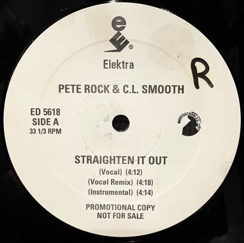 PETE ROCK & C.L. SMOOTH / STRAIGHTEN IT OUT The Vibes Mix ( 1992 US ORIGINAL PRONO ONLY VERY RARE )