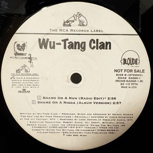 WU-TANG CLAN / WU-TANG CLAN AIN'T NUTHING~ / SHAME ON A NIGGA (1994 US PROMO ONLY VERY RARE)