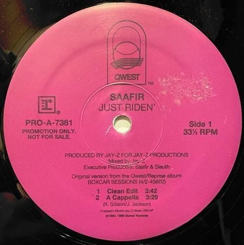 Saafir / Just Riden' (1994 US PROMO ONLY)