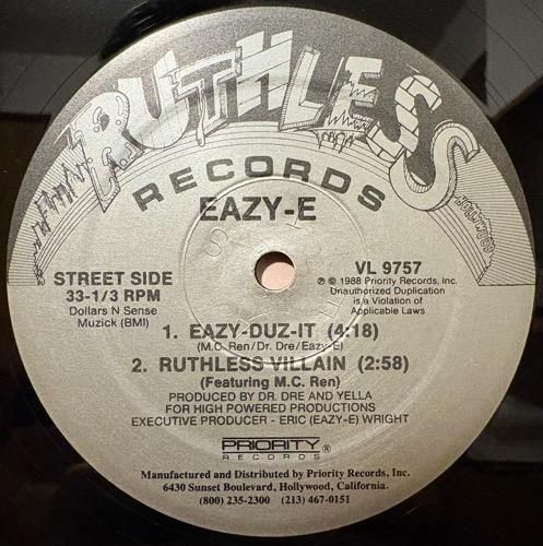 EAZY-E / EAZY-DUZ-IT / RUTHLESS VILLAIN b/w RADIO(1988 US
