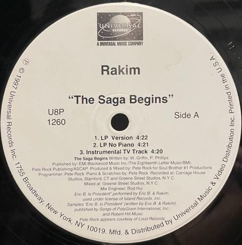 RAKIM / THE SAGA BEGINS (1997 US PROMO ONLY)