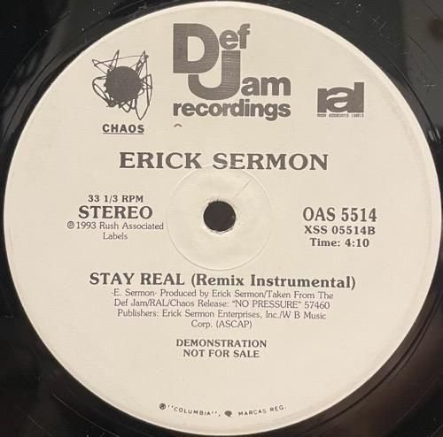 Erick Sermon / Stay Real (Remix)(1993 US PROMO ONLY)