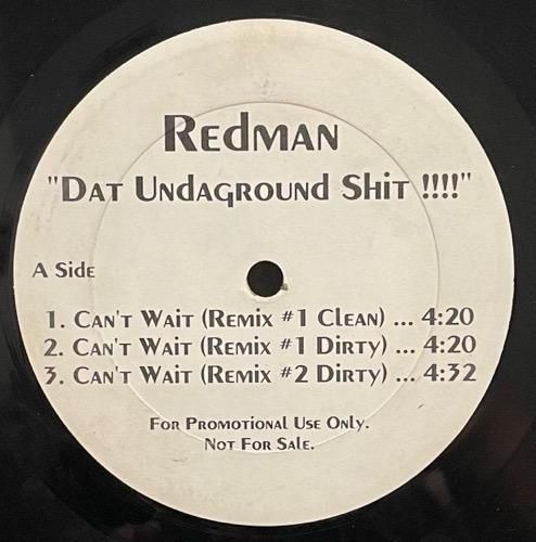 REDMAN / DAT UNDAGROUND SHIT!!!! (1995 US ORIGINAL RARE PROMO ONLY) DC