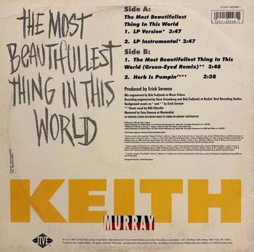 KEITH MURRAY MOST BEAUTIFUL LP UKジャケ付 KEITH MURRAY - THE MOST