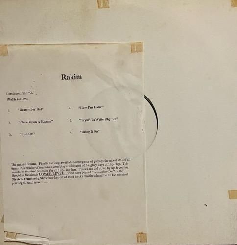 Rakim / Unreleased Shit '96 (1996 UNKNKOWN PRESSING)