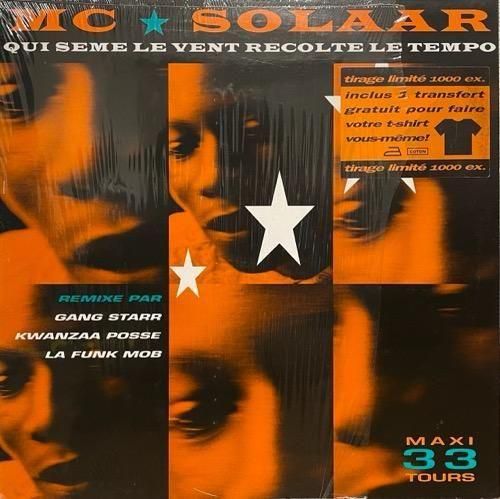 MC Solaar / Qui Sème Le Vent Récolte Le Tempo(GANG STARR REMIX)(1991 FRANCE LIMITED PRESS)