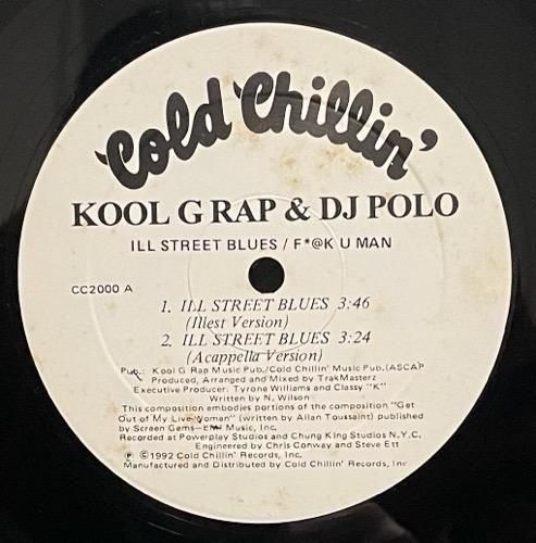KOOL G RAP & DJ POLO / ILL STREET BLUES b/w F*@K U MAN (1992 US ORIGINAL PROMO)