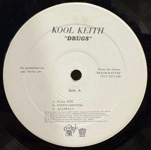 KOOL KEITH / DRUGS b/w JEALOUS (2001 US PROMO ONLY RARE)