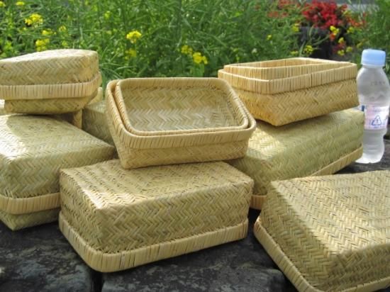 篠竹弁当箱（正方形）おにぎり サンドイッチ