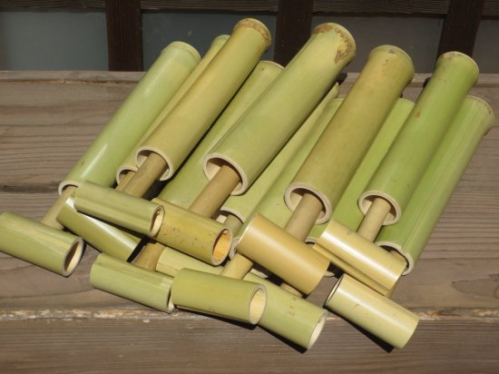 竹の水鉄砲 11個セット 1個おまけ