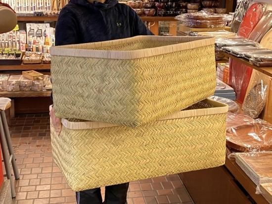 篠竹行李（特大）収納かご【現品限り】超レア物
