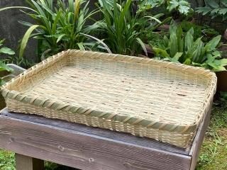 【良好品】 竹細工／干しザル・カゴ／スライドネット こびり付く 小物入れ