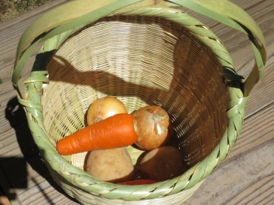 竹製手付き篭(足付)深 野菜かご 竹製手付き篭(足付)深 野菜かご