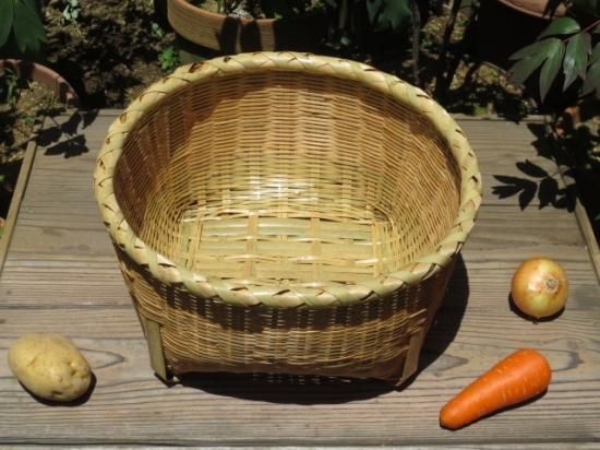 【年中無休】 竹製野菜かご（底頑丈）こいざる 調理器具