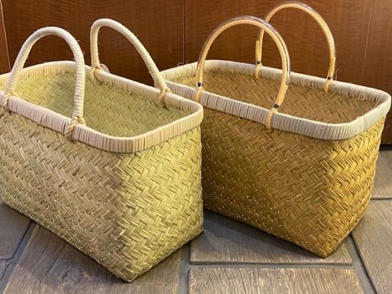 篠竹買出し篭（小）市場かご（籐手）