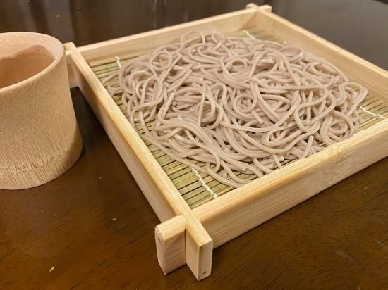 竹製そばセイロ（削ぎ）竹すだれ付
