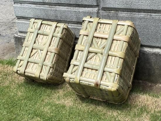 竹製角篭(骨太)御用かご(大) 竹製角篭(骨太)御用かご(大)