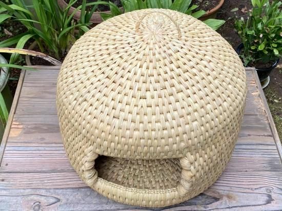 天然藁(わら)極上猫ちぐら(猫つぐら)【数量限定】 美しい編み目