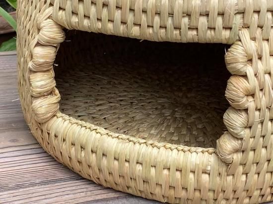 天然藁(わら)極上猫ちぐら(猫つぐら)【数量限定】 美しい編み目 天然藁(わら)極上猫ちぐら(猫つぐら)【数量限定】 美しい編み目