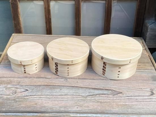 天然桧のおひつ（大）曲げわっぱ（5合）桜皮縫い