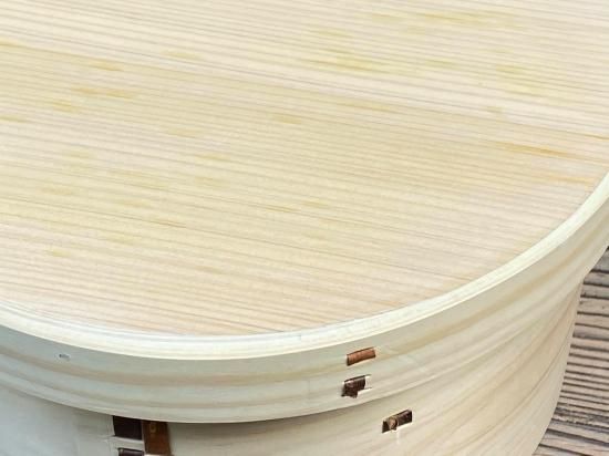 天然桧のおひつ(大)曲げわっぱ(5合)桜皮縫い 天然桧のおひつ(大)曲げわっぱ(5合)桜皮縫い