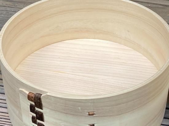 曲げわっぱおひつ　キッチン日用品 木のおひつ　桜皮縫い　おひつ三合 曲げわっぱのおひつ 六寸（約3合）桜皮止 / おひつ お櫃 まげわっぱ