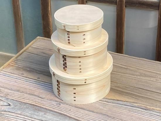 天然桧のおひつ（小）曲げわっぱ（2合）桜皮縫い