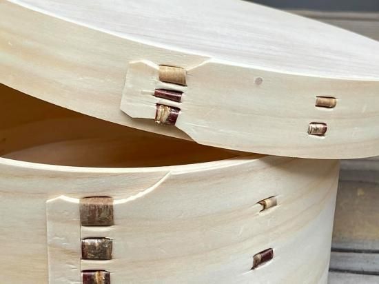 天然桧のおひつ（小）曲げわっぱ（2合）桜皮縫い