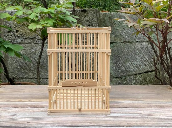 竹製 鳥かご3個1セット 手作り ふしあり 赤 小鳥 - www
