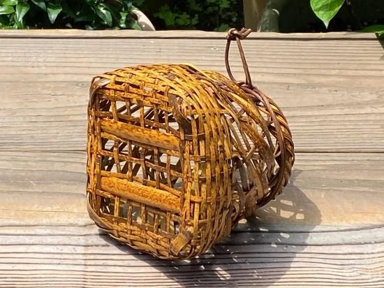 虎竹 ビク宗全 花器 花かご 魚篭