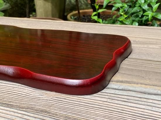 木製の置物 花台 下敷き 不規則な形状 約80×50cm 厚み約6cm