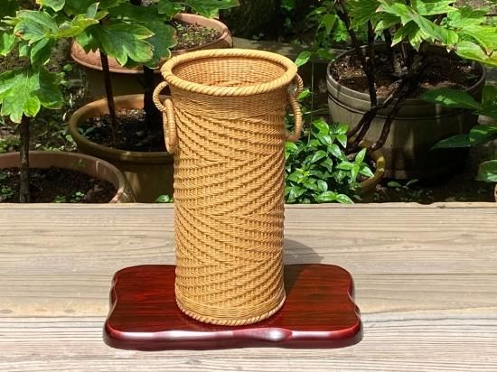 美品】華道 竹製敷台（花台） 竹筏（たけいかだ）敷板 竹細工