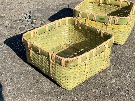 竹製塩かご(角篭)大相撲 竹製塩かご(角篭)大相撲