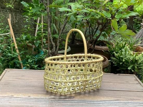 根曲がり竹手付き篭（小）小判