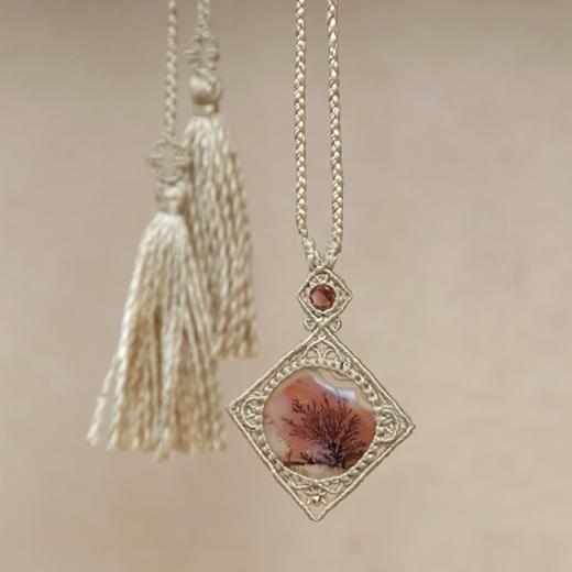 きりんさま マクラメ編み ラルビカイト マクラメネックレス きりんさま