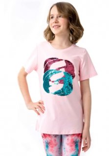 43.Twinkle Double Icon T-Shirt - pink