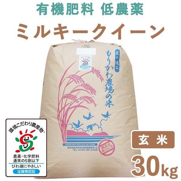 滋賀県湖北産 ミルキークィーン 玄米 30kg｜ もりかわ農場
