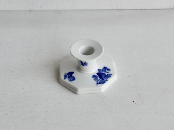 Candle Stand / Blue Flower