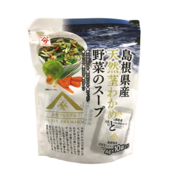 島根県産天然茎わかめと野菜のスープ