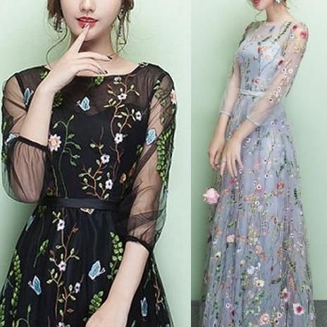 パーティードレス｜シースルー｜ロング丈ドレス通販dressytokyo