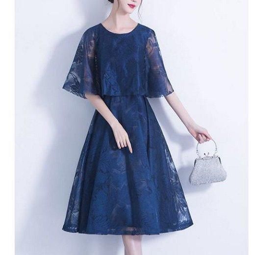 結婚式 お呼ばれ パーティ ドレス ボレロ付き